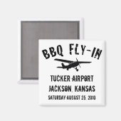 BBQ Fly-In Vliegtuig Magneet (Voorkant / Achterkant)