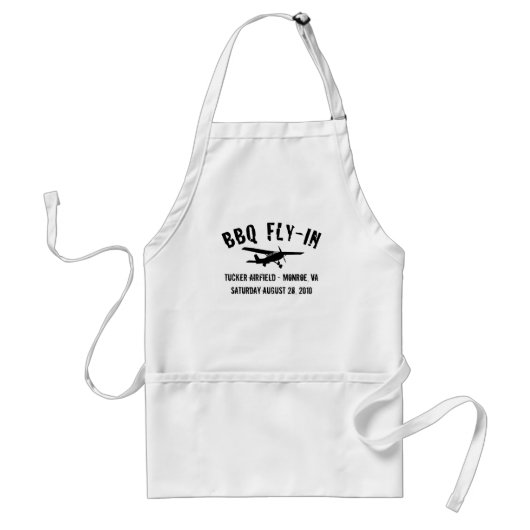 BBQ Fly-In Vliegtuig Standaard Schort (Voorkant)