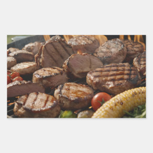 BBQ gegrilde biefstuk Rechthoekige Sticker