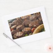 BBQ gegrilde biefstuk Rechthoekige Sticker (Envelop)
