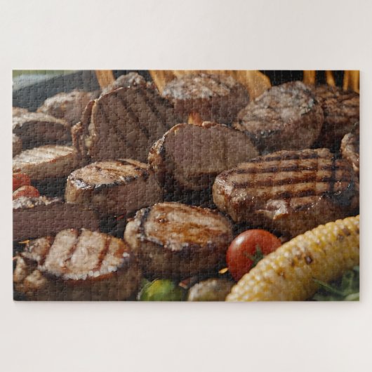 BBQ Gegrilde Steak Legpuzzel (Horizontaal)