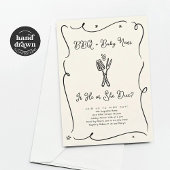 BBQ Gender Reveal Invitation Kaart