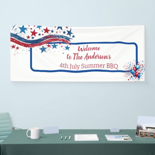 BBQ Gepersonaliseerde 4 juli Banner (Beurs)