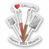 BBQ Gereedschap Grillen Sticker (Voorkant)