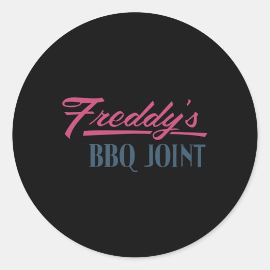 Bbq-gewricht van Freddy Ronde Sticker (Voorkant)