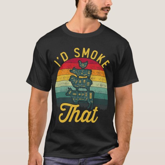 BBQ Gifts - Ik zou dat roken T-shirt (Voorkant)