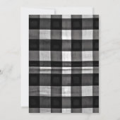 BBQ | Gingham Black | Rustic Bridal Shower Kaart (Achterkant)