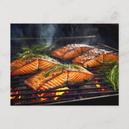 BBQ Glazed Salmon fish Briefkaart