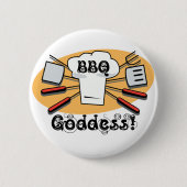 BBQ Goddess Ronde Button 5,7 Cm (Voorkant)