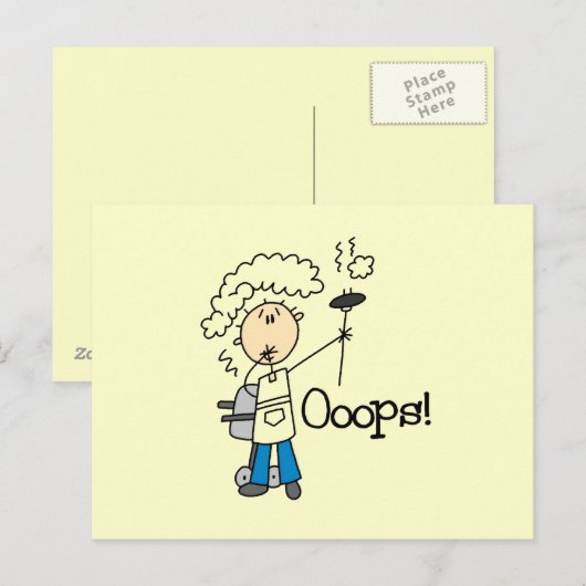 BBQ Gone Bad Briefkaart (Voorkant / Achterkant)