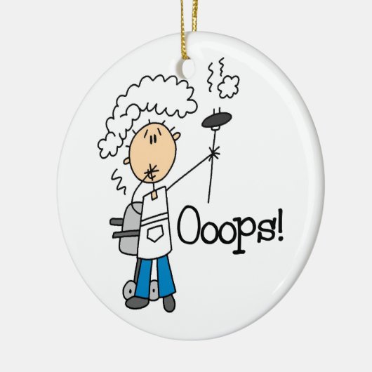 BBQ Gone Bad Keramisch Ornament (Links)