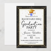 BBQ Graduation Party Invitation Kaart (Voorkant / Achterkant)