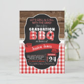 BBQ Graduation Party uitnodiging (Staand voorkant)