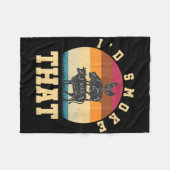 Bbq grappige mannen barbecuefeest cadeau retro bar fleece deken (Voorkant (Horizontaal))