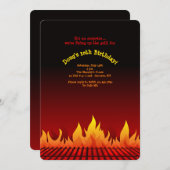 BBQ Grating Invitation Kaart (Voorkant / Achterkant)