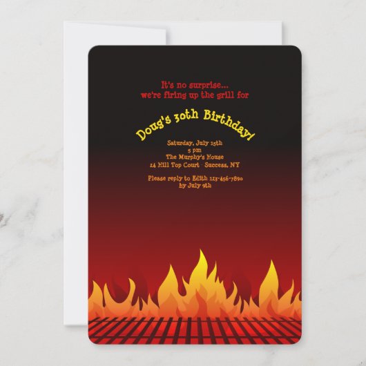 BBQ Grating Invitation Kaart (Voorkant)