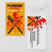 BBQ grilgereedschappen voor het grillen van vlamko Visitekaartje (Voorkant / Achterkant)