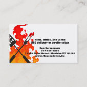 BBQ grilgereedschappen voor het grillen van vlamko Visitekaartje (Achterkant)