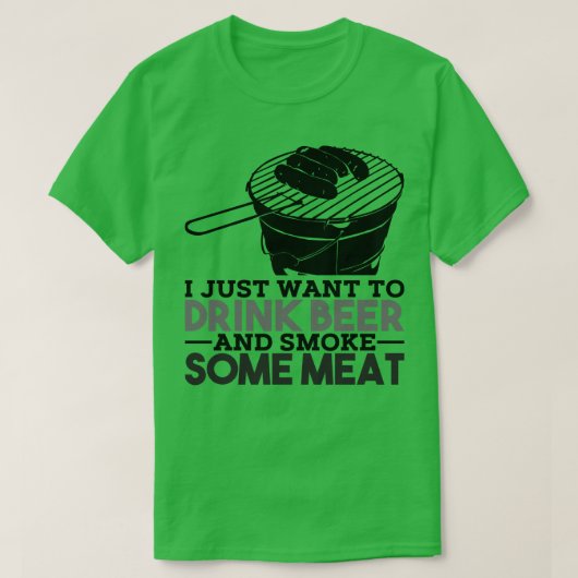 BBQ Grill Beer Gezegde T-shirt (Design voorkant)