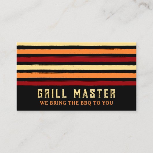 BBQ Grill Catering Visitekaartje (Voorkant)