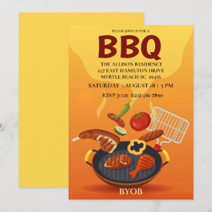 BBQ Grill Cookout Zomerfeest Kaart