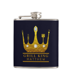 BBQ Grill King Crown Navy Maak je eigen Heupfles