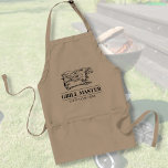 BBQ Grill Master Foodie Antiek Steer Koe Standaard Schort<br><div class="desc">Uw BBQ grill master zal genieten van dit gepersonaliseerde schort. Het ontwerp toont een gegraveerde afbeelding van een os - beef cuts. Personaliseer met de naam van je Grillmaster of monogram initialen. Perfect voor uw favoriete foodie of rundvlees / vlees liefhebber, vaderdag, familie barbecue, reünie of plezier voor elke dag....</div>