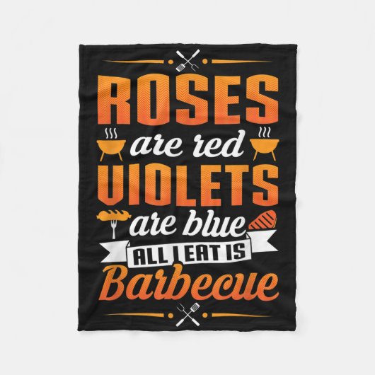 BBQ Grill Master Pun Shirt - Grappig Barbecue Chef Fleece Deken (Voorkant)