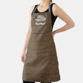 BBQ Grill Master Rustic Brown Wood Boards Mannen Schort (Insitu)