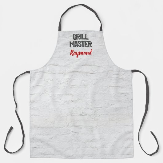 BBQ Grill Master Rustic White Brick Wall Mannen Schort (Voorkant)