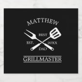 BBQ Grill Master Specialized Best Dad's Bier Etiket (Enkel label)