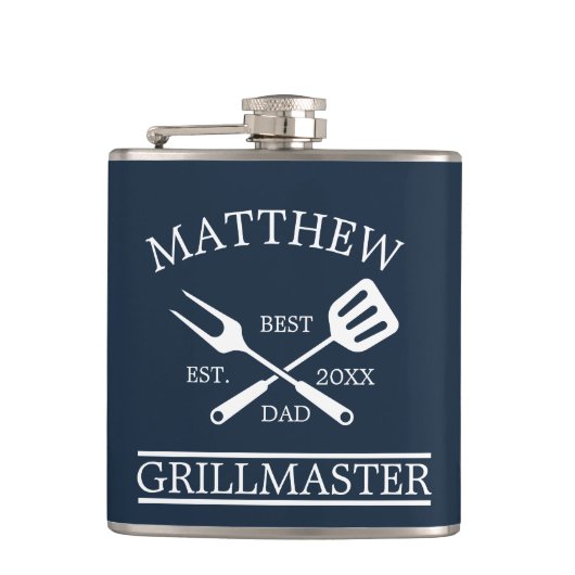 BBQ Grill Master Specialized Best Dad's Heupfles (Voorkant)