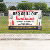 BBQ Grill Out Fundraiser Banner met qr-code (Insitu)