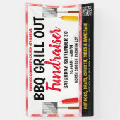 BBQ Grill Out Fundraiser Banner met qr-code (Verticaal)