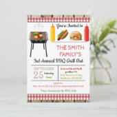 BBQ Grill Out uitnodiging (Staand voorkant)
