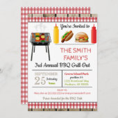 BBQ Grill Out uitnodiging (Voorkant / Achterkant)