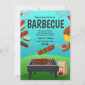 BBQ Grill  Picknick  Zomer  Feestje Kaart (Voorkant)