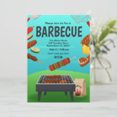 BBQ Grill  Picknick  Zomer  Feestje Kaart (Staand voorkant)