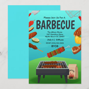 BBQ Grill  Picknick  Zomer  Feestje Kaart
