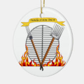 BBQ Grill Royal Crest Keramisch Ornament (Links)