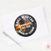 BBQ Grill Rub Smokin Hot 3" Classic Ronde Sticker (Envelop)