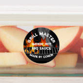 BBQ Grill Sauce Smokin Hot Circle Labels (Aangebracht)