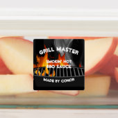BBQ Grill Sauce Smokin Hot Square Etiketten Labels (Aangebracht)