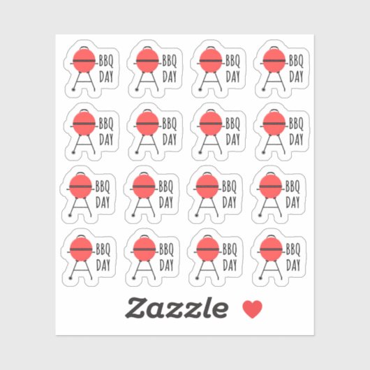 BBQ Grill Zomer Grilldag Kalender Planner Sticker (Vel)