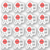 BBQ Grill Zomer Grilldag Kalender Planner Sticker (Voorkant)