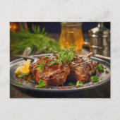 BBQ Grilled Rosemary Lamb Briefkaart (Voorkant)