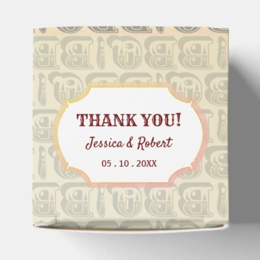 BBQ-grillfeest Bedankdoosjes (Bovenkant)