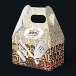 BBQ-grillfeest Bedankdoosjes<br><div class="desc">Barbecu-gereedschap: vleeskwast,  vork,  tang en spatel.</div>