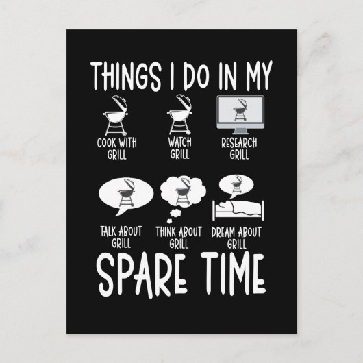 BBQ Grilling Humor Grill Meat Lover Briefkaart (Voorkant)