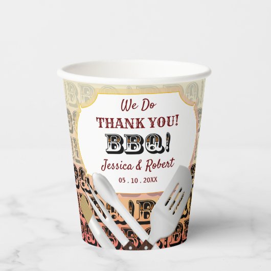 BBQ Grilling Party Favor Papieren Bekers (Voorkant)